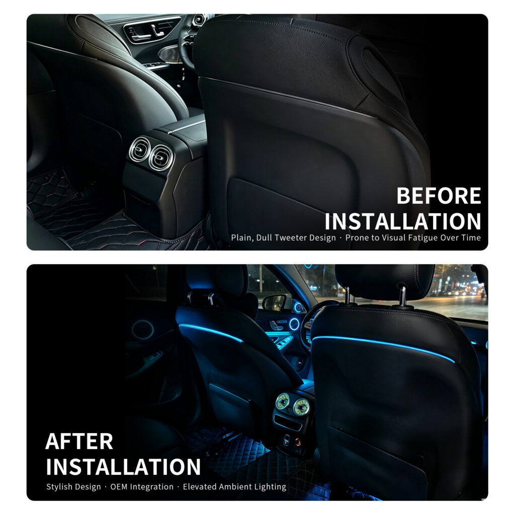 64 Colors Seat Backrest Ambient Light for Mercedes Benz C Class W205 2015-2021GLC X253 W213 Car Interior LED Light Modification — main 4