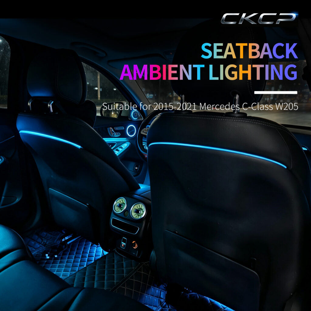 64 Colors Seat Backrest Ambient Light for Mercedes Benz C Class W205 2015-2021GLC X253 W213 Car Interior LED Light Modification — main 5