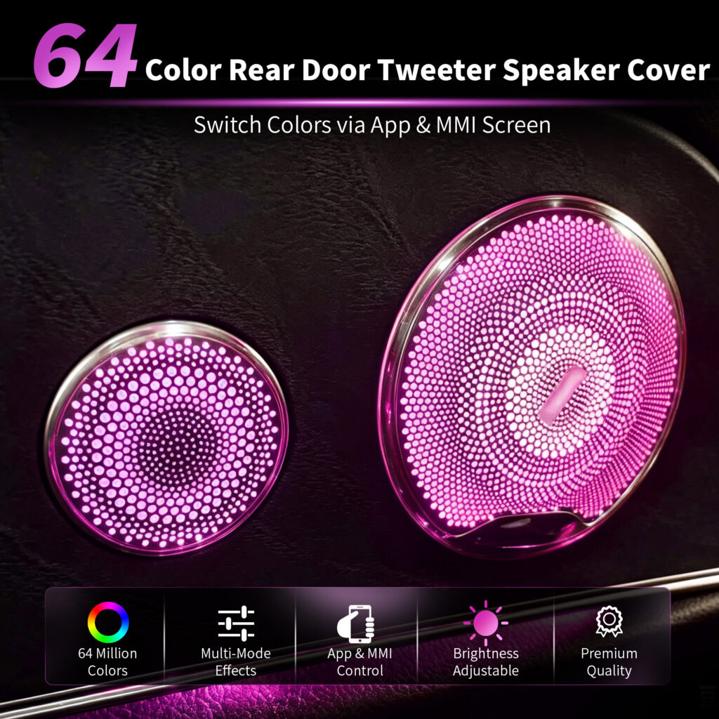64 Colors Rear Door Small Tweeter Cover Ambient Light for Mercedes Benz C-Class W205 GLC X253 W213 Interior LED Atmosphere Lamp — main 1
