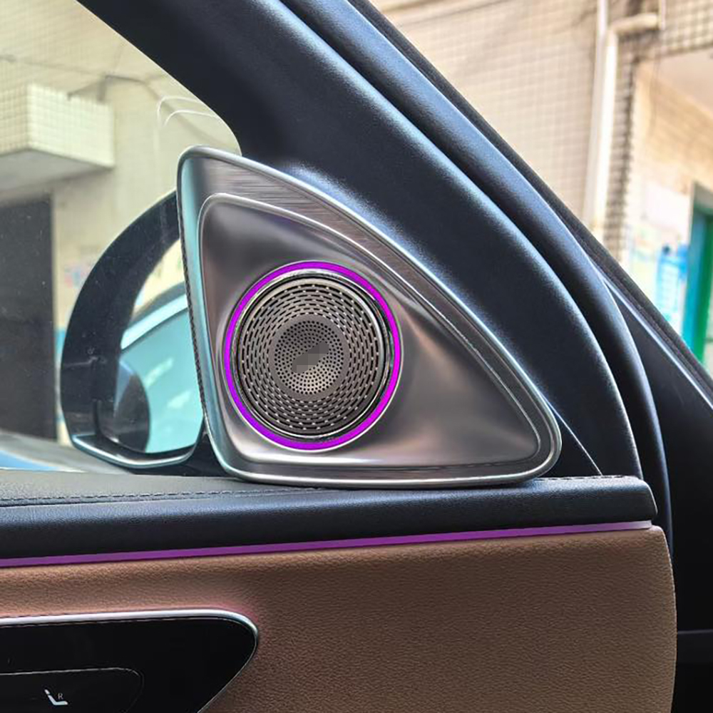 W214 64 Colors 4D Tweeter Speaker Atmosphere Lighting for Mercedes Benz 2024-2025 E-class W214 4D Rotary Treble Ambient Light