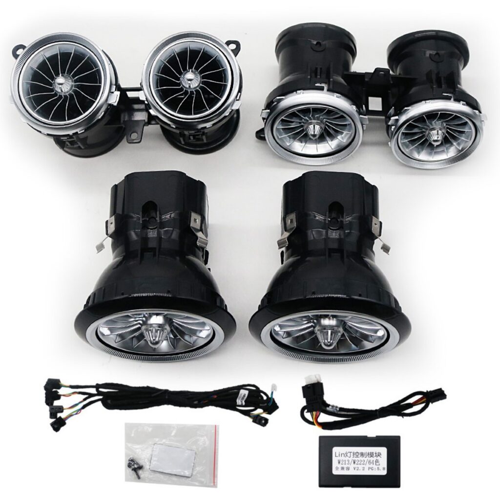 High Quality W213 EQS Style Air Vent 64 Color LED Ambient Light For Mercedes-Benz E-Class 2016-2022 Condition Turbine Air Outlet