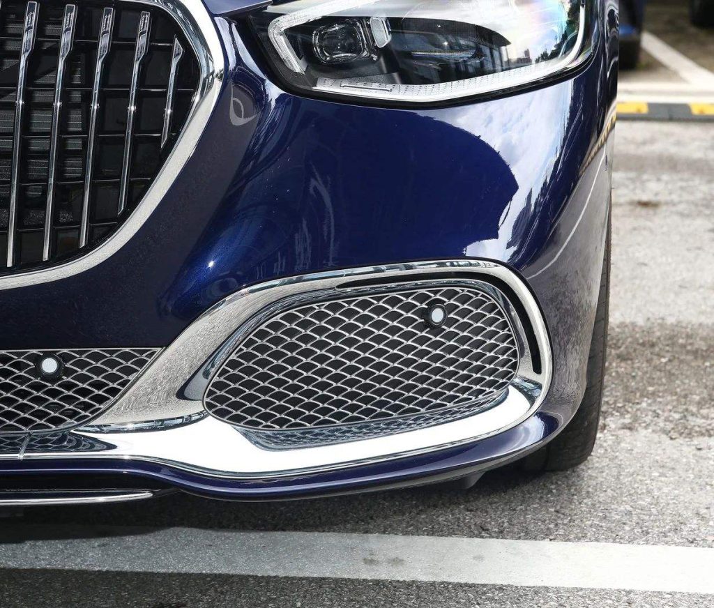 W223 Lower Bumper Grille Mesh Chrome Front Bumper Grille for Mercedes Benz S-class Upgrade to Maybach Style S480 S580 S680 2021+
