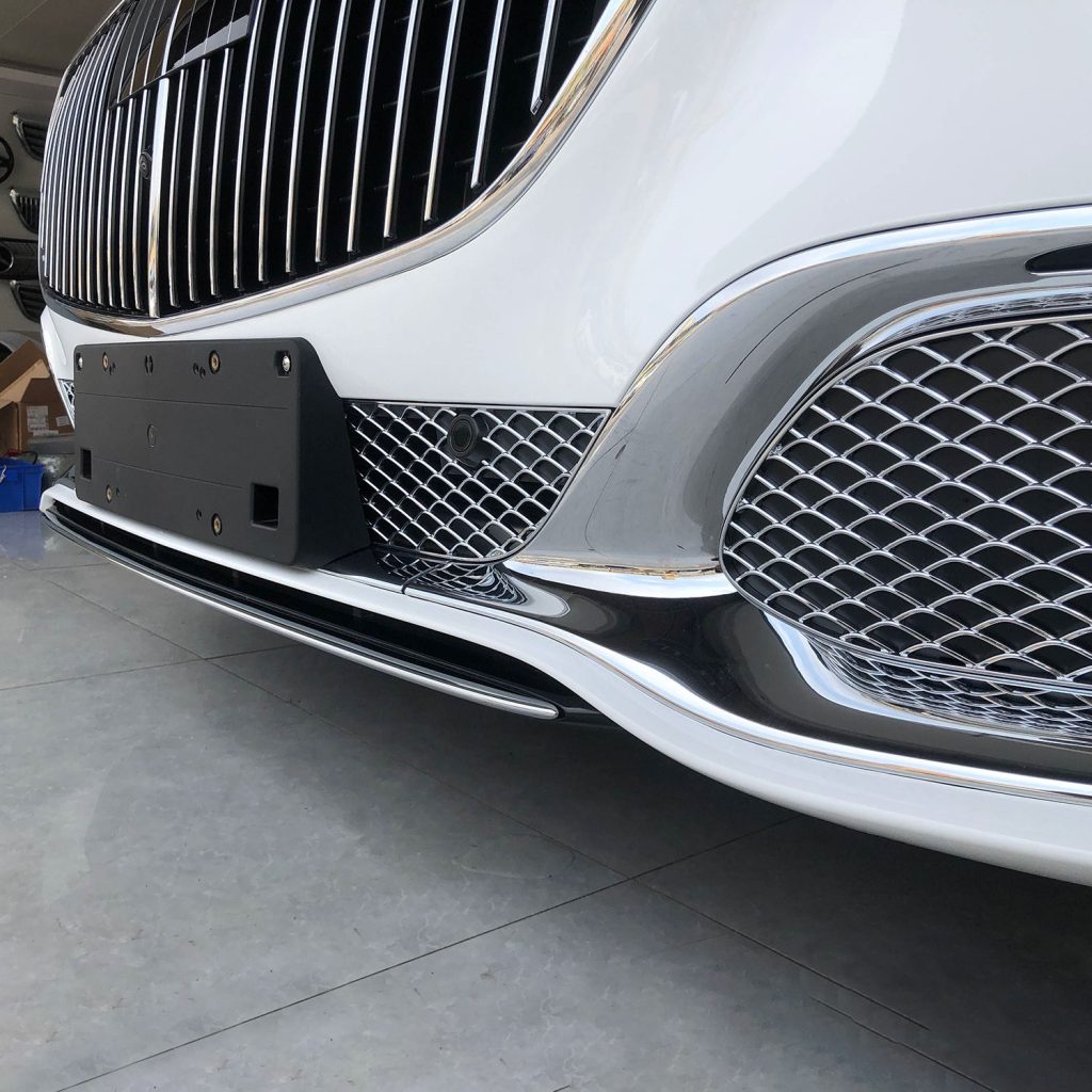 W223 Lower Bumper Grille Mesh Chrome Front Bumper Grille for Mercedes Benz S-class Upgrade to Maybach Style S480 S580 S680 2021+