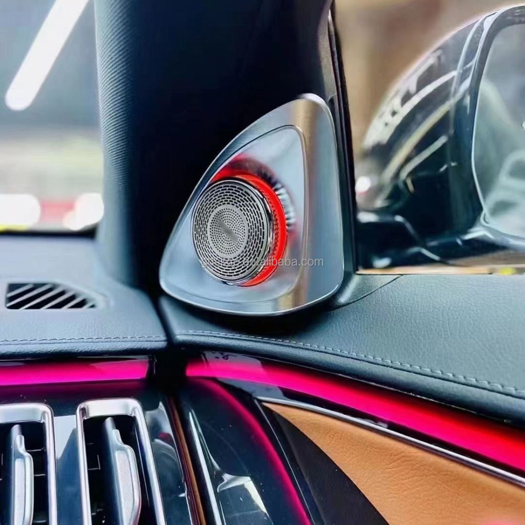 64 Colors W223 4D Rotating Tweeter Ambient Light for Mercedes Benz S-class 2021-2025 4D Rotating Treble Atmosphere Lamp