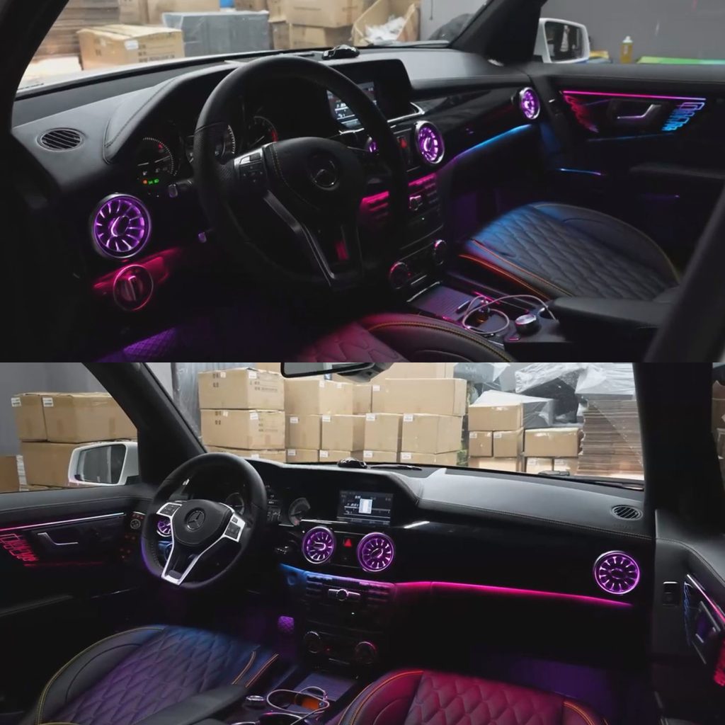 X204 Symphony Ambient Light Kit For Mercedes-Benz GLK 2012-2015 Atmosphere Light Car LED Air Vent Interior Ambient Lamp