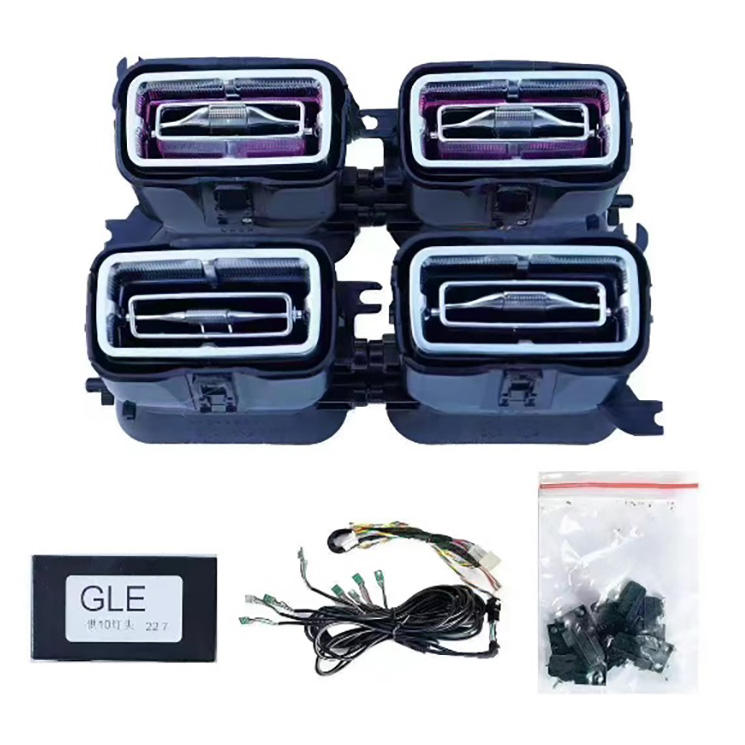 64 Colors Front Air Vent Ambient Lighting — 4 Pieces for Mercedes-Benz GLS X167 SUV 2020-2026