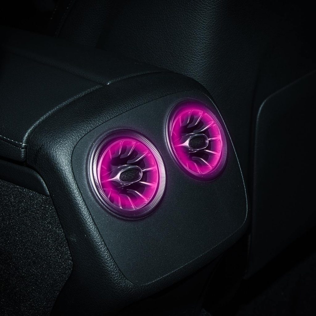 W257 Glowing Rear Turbine Air Vent 64 color Ambient Light For Mercedes-Benz CLS-class C257 E-coupe W238 W290 W464 Retrofit
