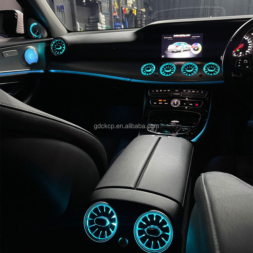 Luxury 64-color Front and Rear Turbine Air Vent with LED Ambient Lighting for Mercedes-Benz E-coupe C238 Conditioning Air Outlet