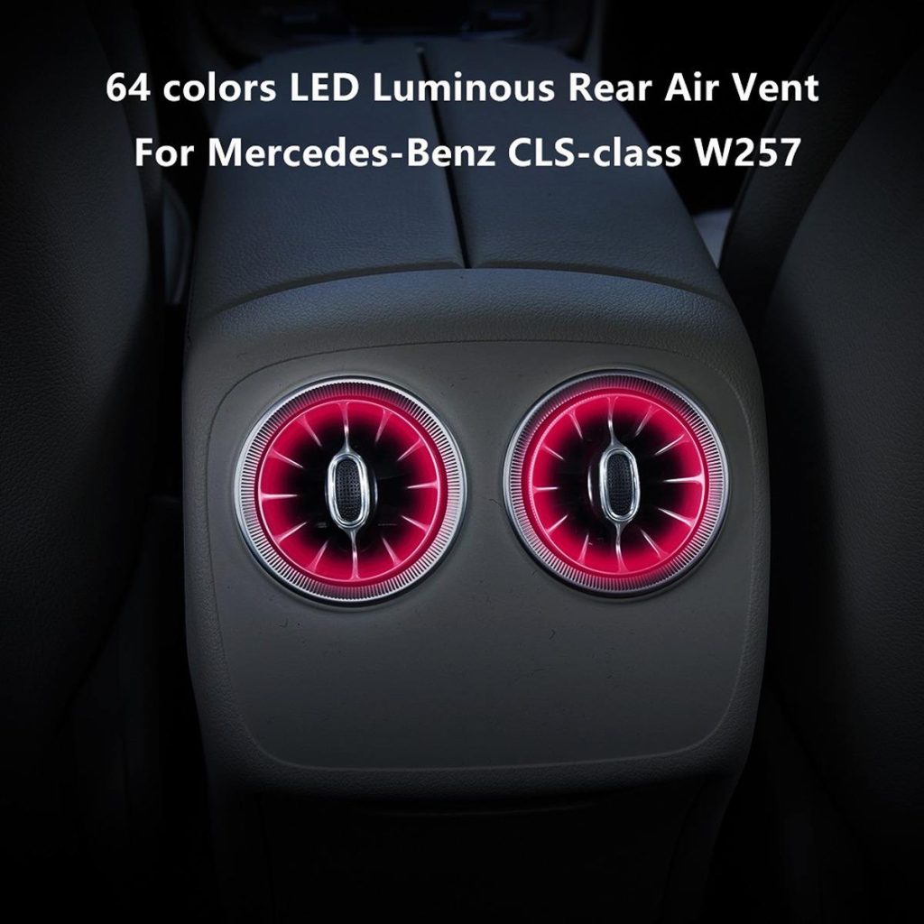 W257 Glowing Rear Turbine Air Vent 64 color Ambient Light For Mercedes-Benz CLS-class C257 E-coupe W238 W290 W464 Retrofit