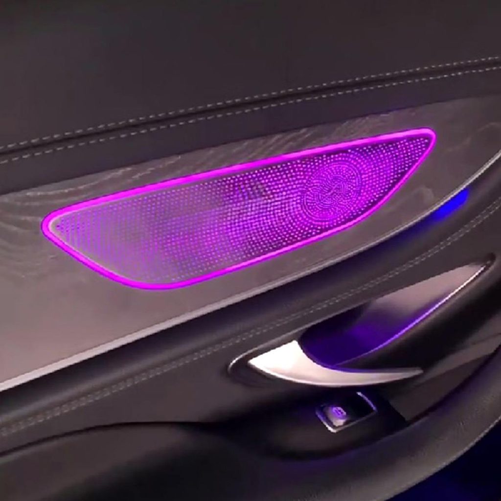 CLS W257 Car Doors Speaker Cover 64colors Ambient Light For Mercedes Benz CLS-Class 2018-2023 LED Speaker Cover Plate