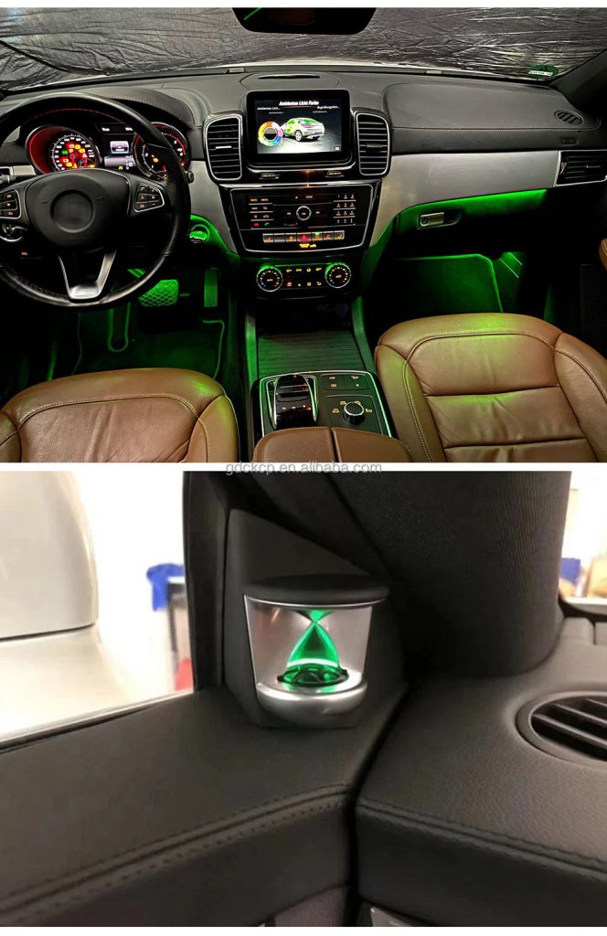 12 Colors A-pillar Hourglass Tweeter Ambient Lighting for Mercedes-Benz M-Class / GLE W166 SUV