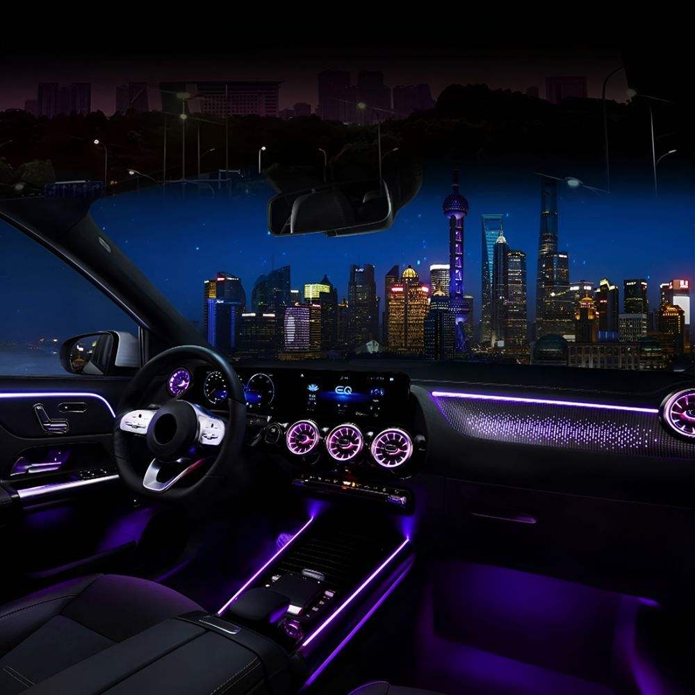 GLA H247 64 Colors Ambient Light Kit for Mercedes Benz GLA-class W247 Luminous Turbine Air Vent Speaker Cover Atmosphere Light