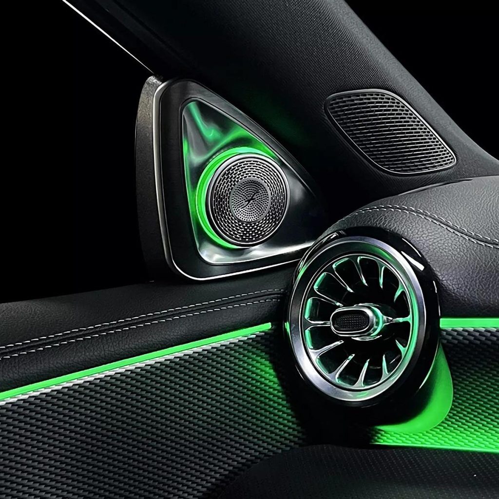 Factory Wholesale W177 4D Rotating Tweeter 64 Colors Ambient Light for Benz A-class 2019-2025 Rotating Treble Atmosphere Lamp