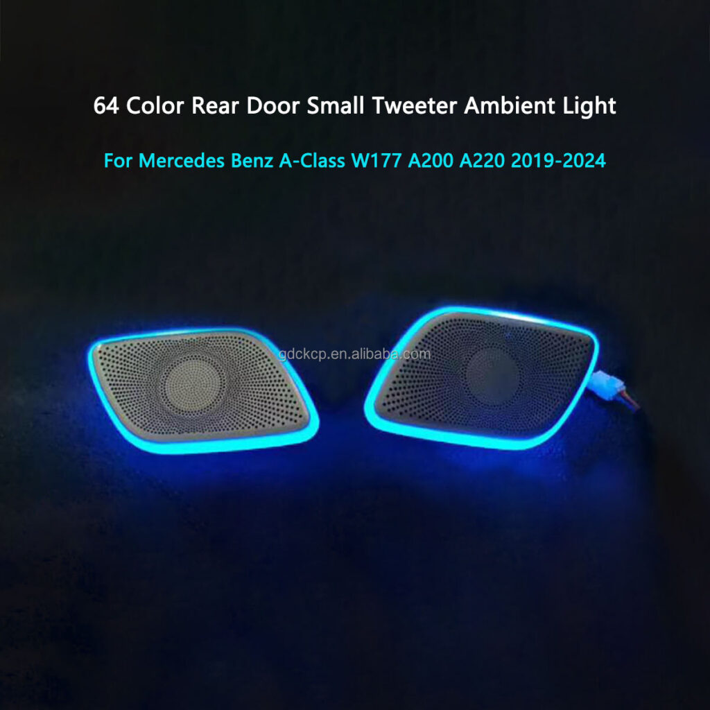 Rear Door Small Tweeter Ambient Light for Mercedes Benz A-Class W177 A200 A220 2019-2024 W247 W118 Luminous Auto Horn Cover