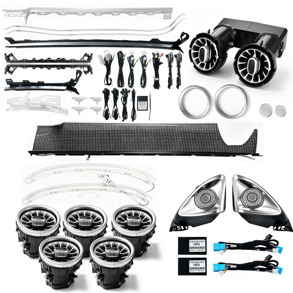 7-Piece Full Set W177 Ambient Light Kit for 2019-2026 Benz A-class CLA C118 LED Turbine Vents Speaker Cover Car Atmosphere Lam