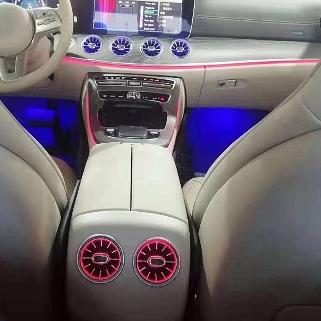 W257 Glowing Rear Turbine Air Vent 64 color Ambient Light For Mercedes-Benz CLS-class C257 E-coupe W238 W290 W464 Retrofit