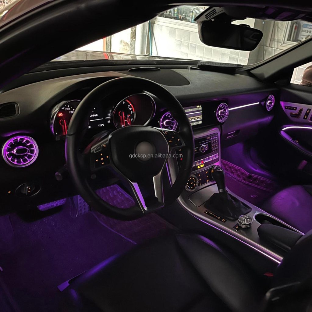 High Quality 64 Colors Ambient Light for 2012-2015 Mercedes-Benz SLK-Class R172 Sports Car Interior Atmosphere Lamp