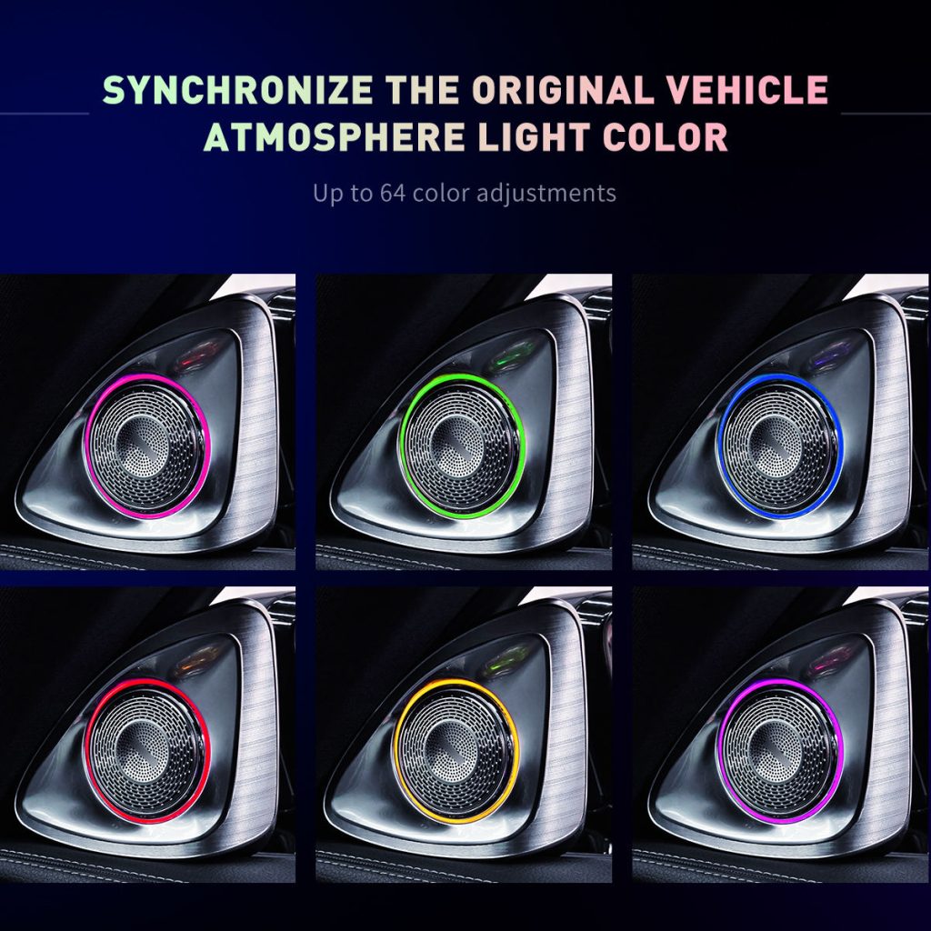 C238 E-Coupe 4D Rotating Tweeter 64 Colors Ambient Light for Mercedes Benz E-Coupe 2017-2022 4D Rotary Treble