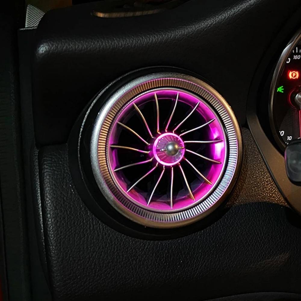 W176 EQS Style Front Air Vents 12 Color LED Ambient Light For Mercedes-Benz A-Class 2013-2018 CLA W117 W246 GLA X156 Air Outlet