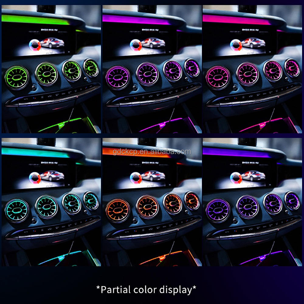 New Condition W217 64 Colors LED Turbine Air Vents for 2015-2021 Mercedes-Benz S-Coupe C217 S63 Upgrade Interior Atmosphere Lamp