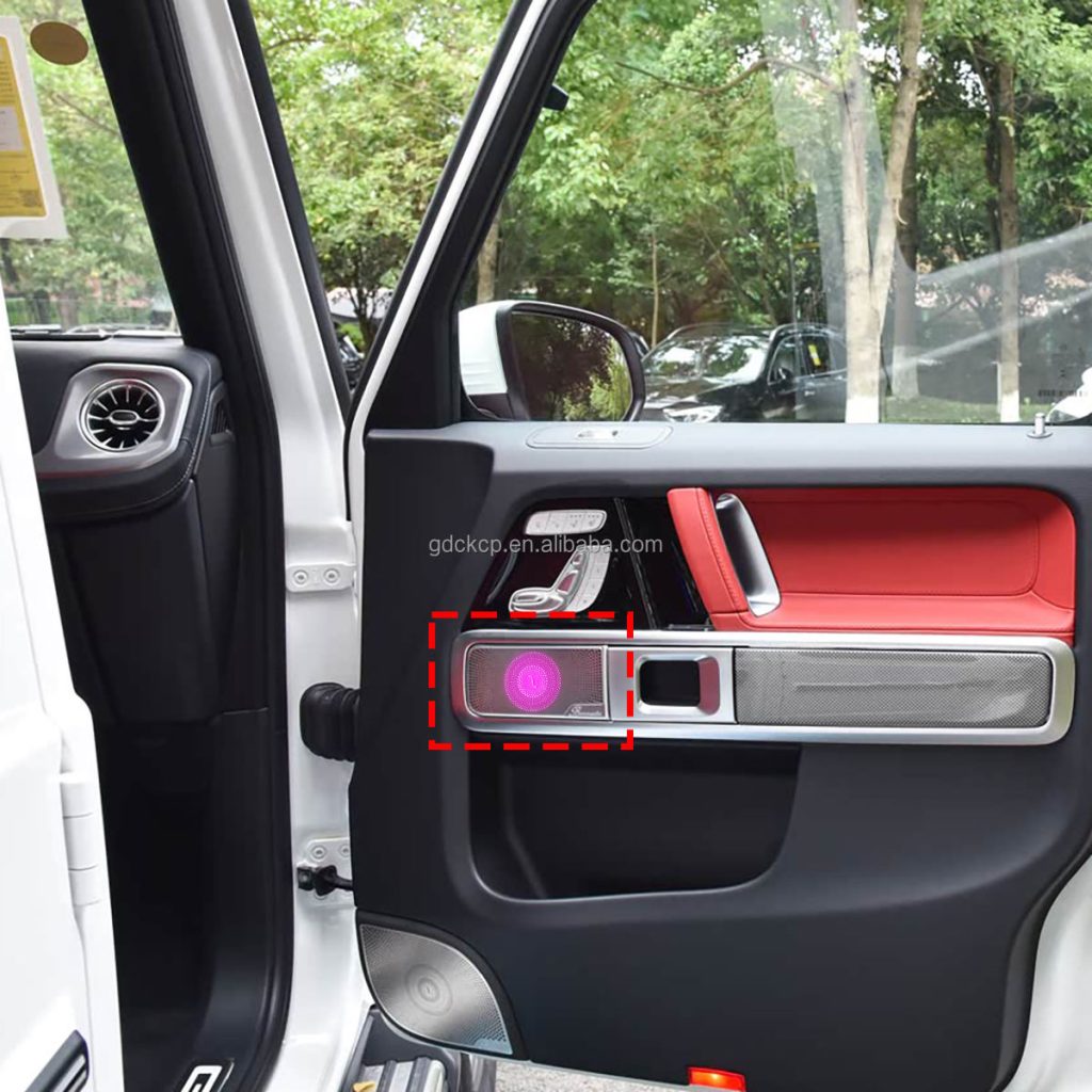 W463 (2018) Luminous Midrange Speaker Cover 64 Colors Ambient Lights for Mercedes Benz G-class 2019-2024 Center Illuminated Horn Cover