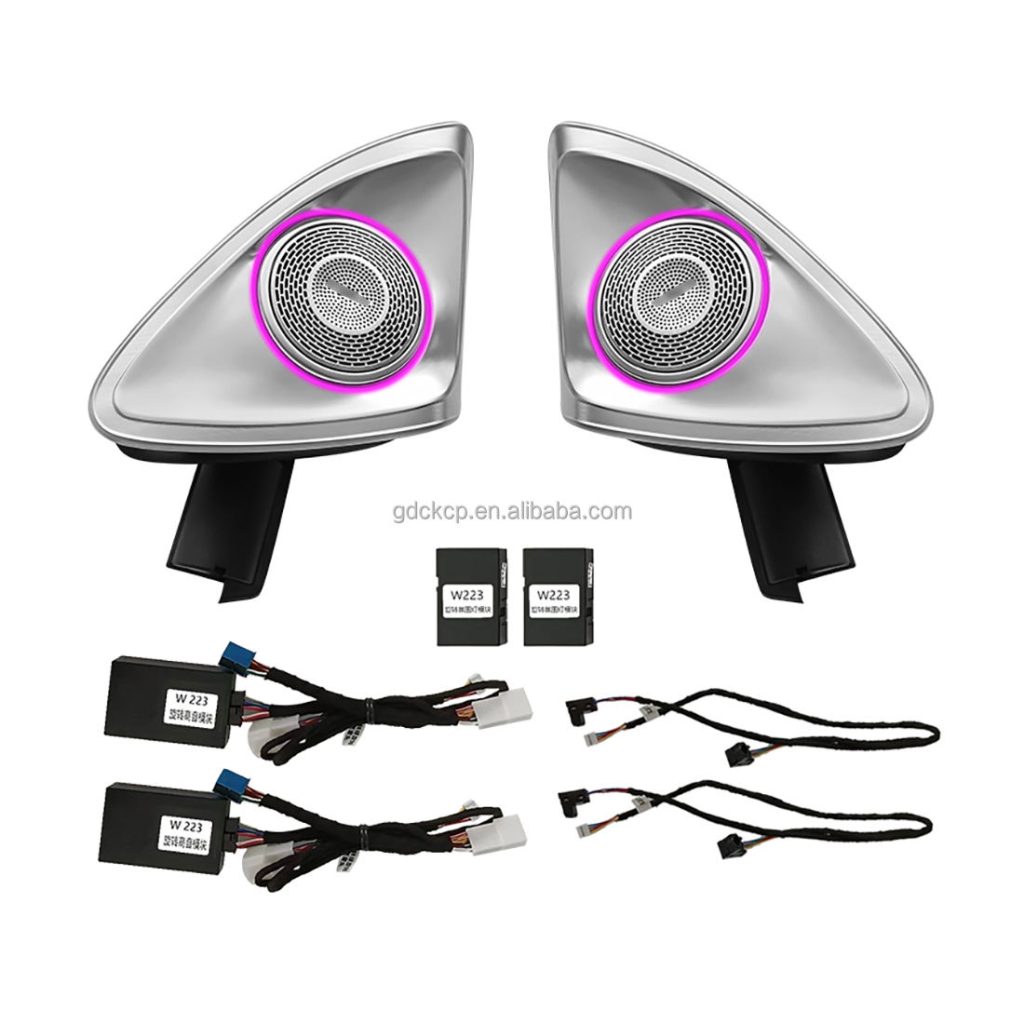 64 Colors W223 4D Rotating Tweeter Ambient Light for Mercedes Benz S-class 2021-2025 4D Rotating Treble Atmosphere Lamp
