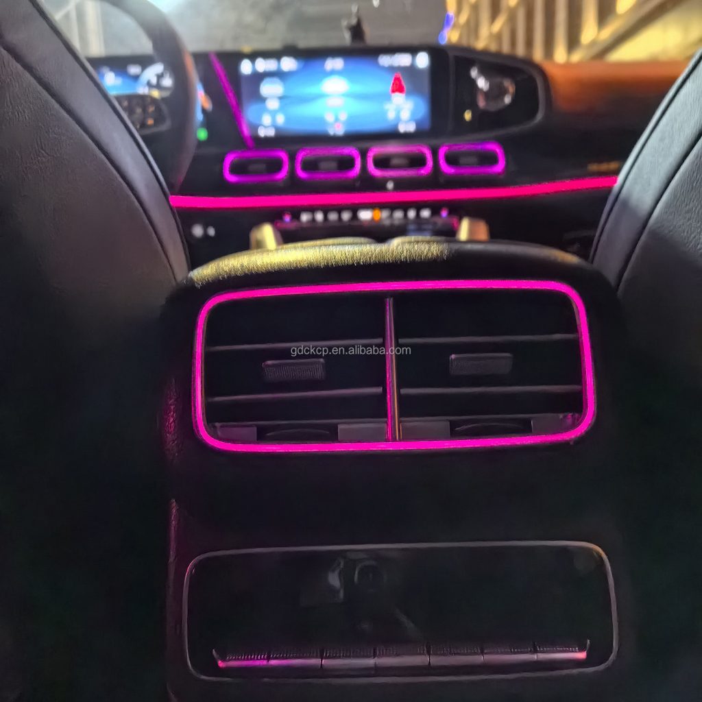 64 Colors Front and Rear Air Vent Ambient Lighting Options for Mercedes-Benz GLS X167 SUV 2020-2024