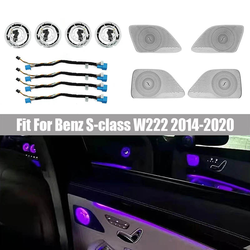 Fit for Mercedes-Benz S-Class W222 Auto Ambientebeleuchtung Lautsprecherabdeckung Sitzbeleuchtung Umgebungsbeleuchtungsset