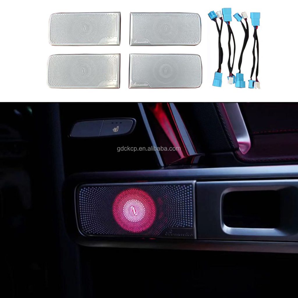 W463 (2018) Luminous Midrange Speaker Cover 64 Colors Ambient Lights for Mercedes Benz G-class 2019-2024 Center Illuminated Horn Cover