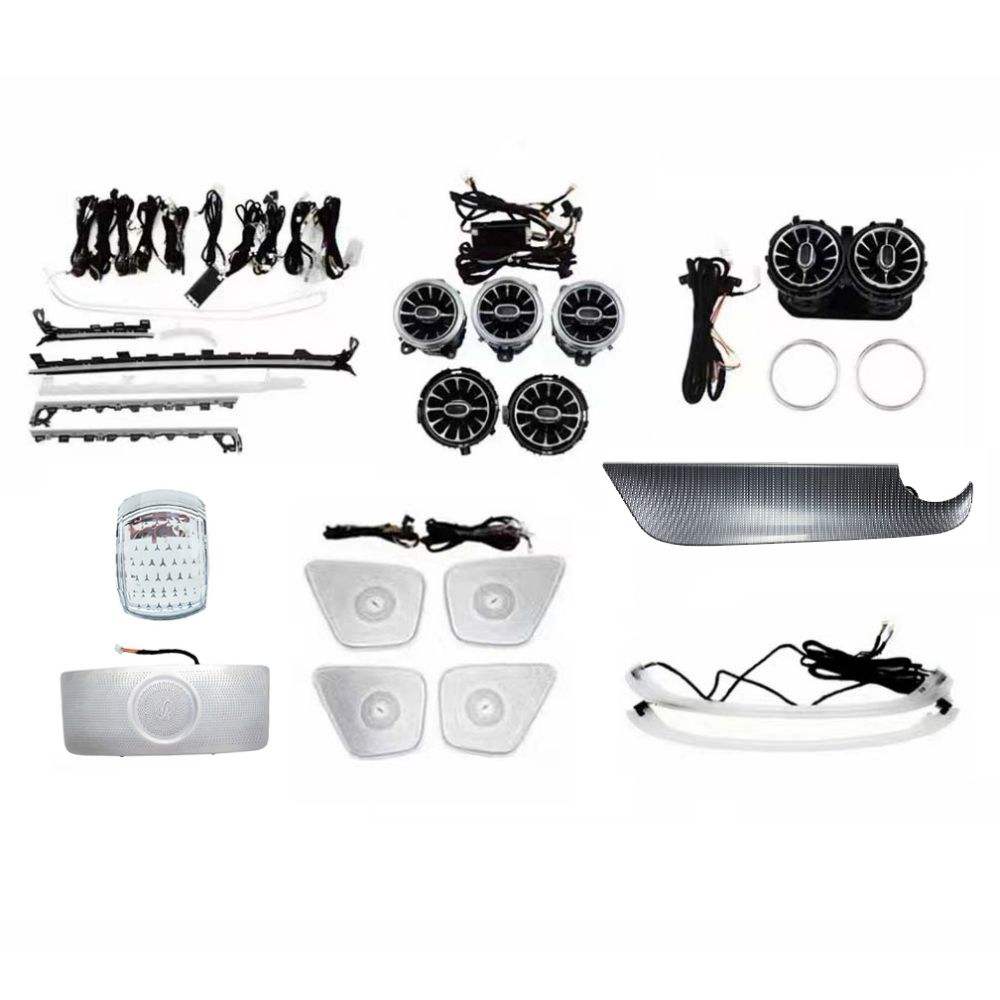 Wholesale W247 64 Colors LED Ambient Light Kit for Mercedes Benz B-class 2020+ Luminous Air Vent Speaker Cover Atmosphere Light