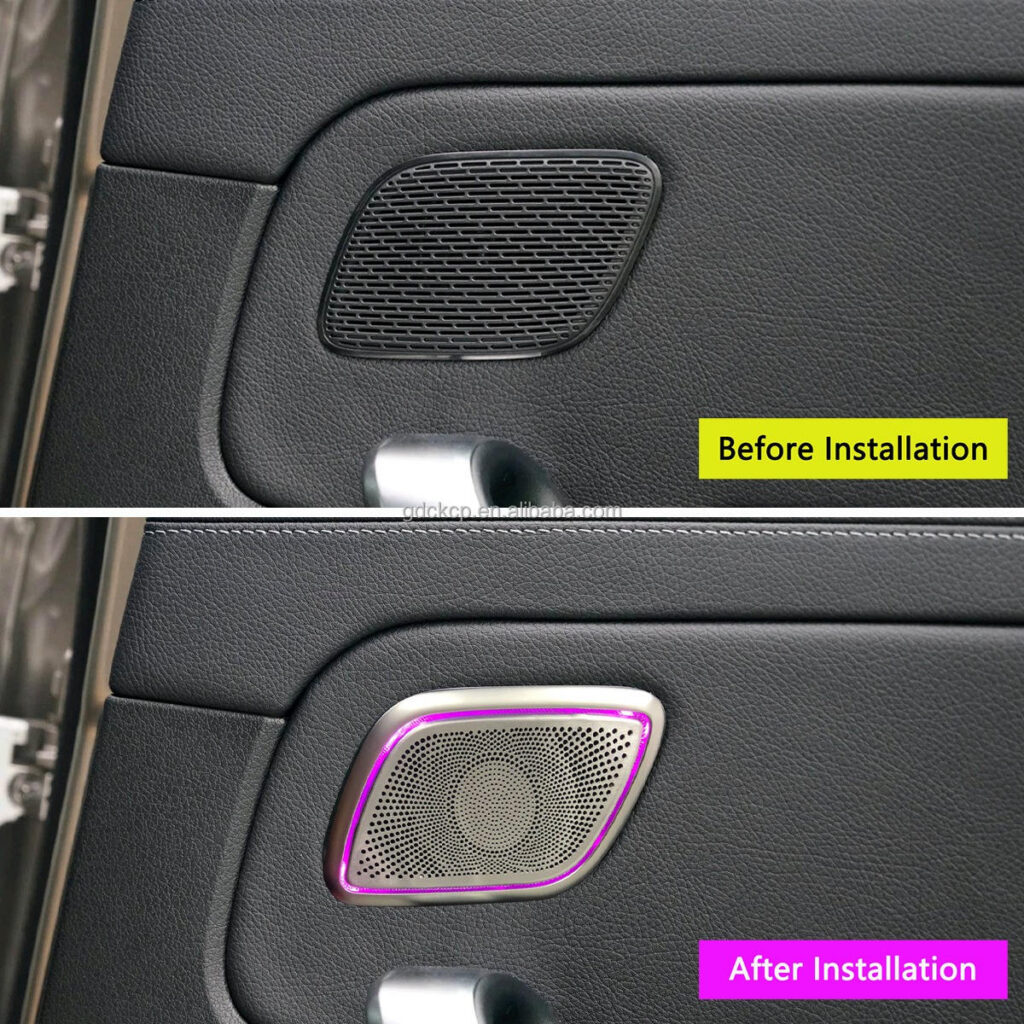 Rear Door Small Tweeter Ambient Light for Mercedes Benz A-Class W177 A200 A220 2019-2024 W247 W118 Luminous Auto Horn Cover
