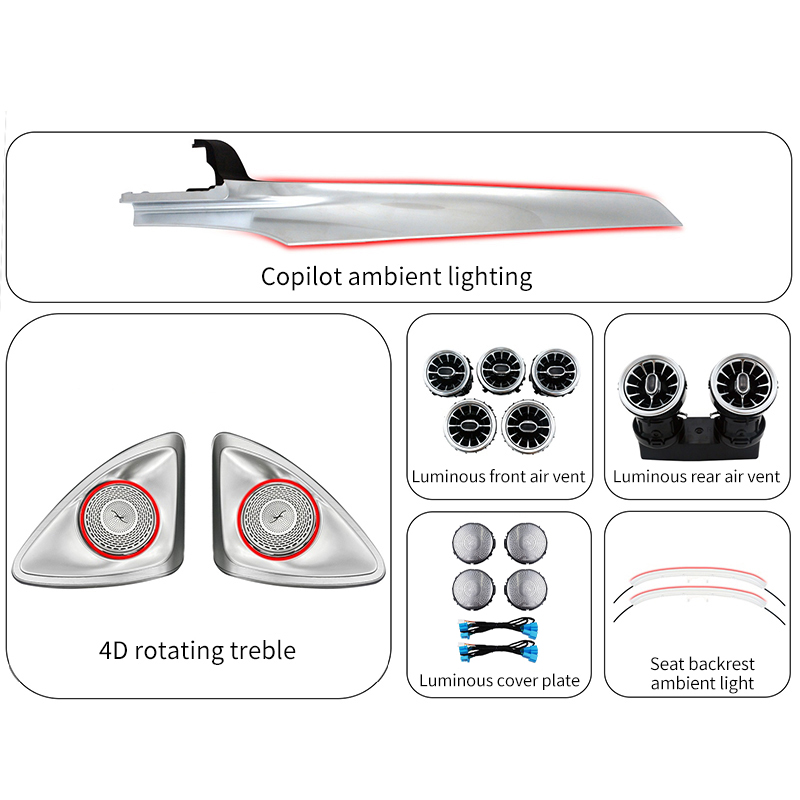 64 colors Interior Ambient Lights for Mercedes-Benz GLC X253