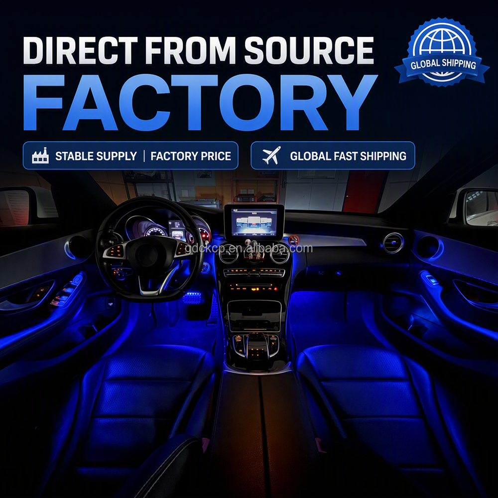 64-Color MMI Control LED Ambient Light for Interior Turbo Air Vent Decorative Lamp Kit for Mercedes-Benz C-Class W205