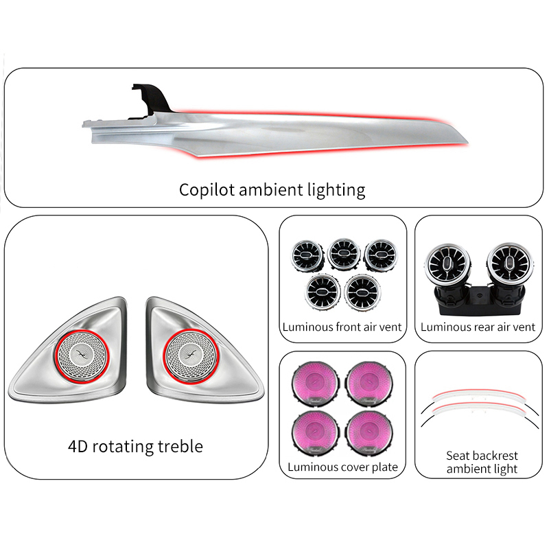 64 colors Interior Ambient Light Kit for Mercedes-Benz GLC X253