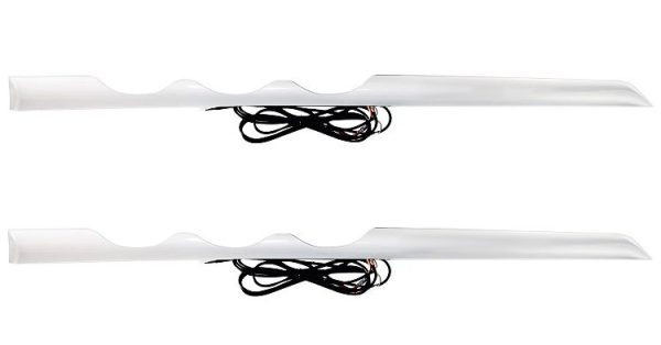 Illuminated passenger-side dashboard trim