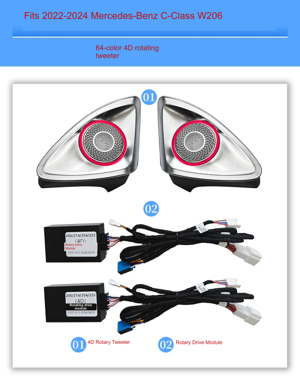4D rotating tweeter pair