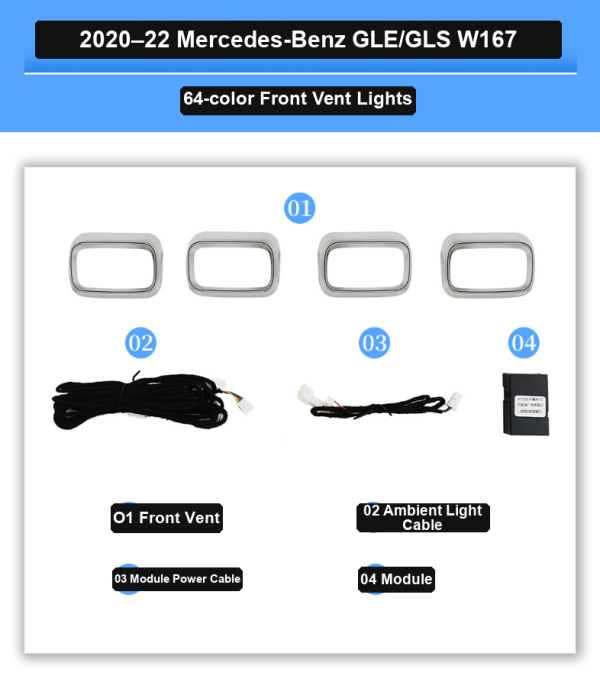 Front illuminated air vents