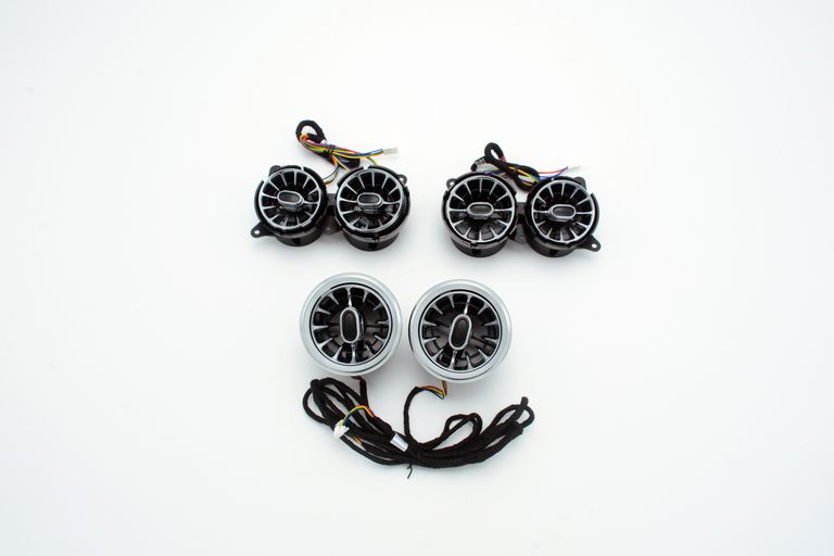 Front illuminated air vents
